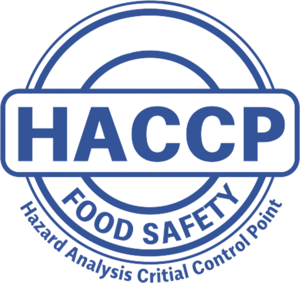 De afbeelding toont het HACCP Food Safety logo, niet een bouwgerelateerde afbeelding.